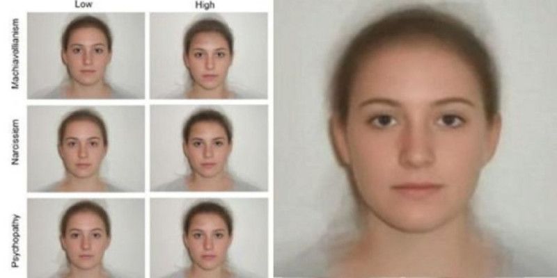 Images of faces modulated to be low, and high in dark triad trait machiavellism, narcissism, and psychopathy.