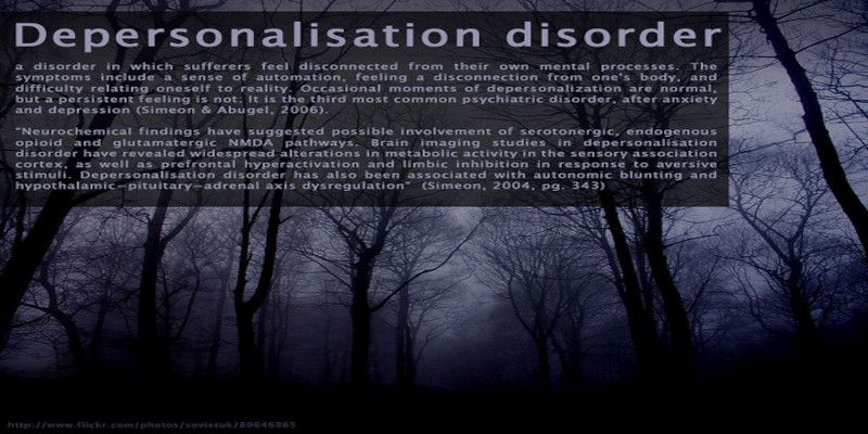 The definition of a depersonalization disorder.