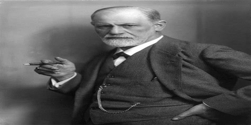 A black and white picture of Sigmund Freud.