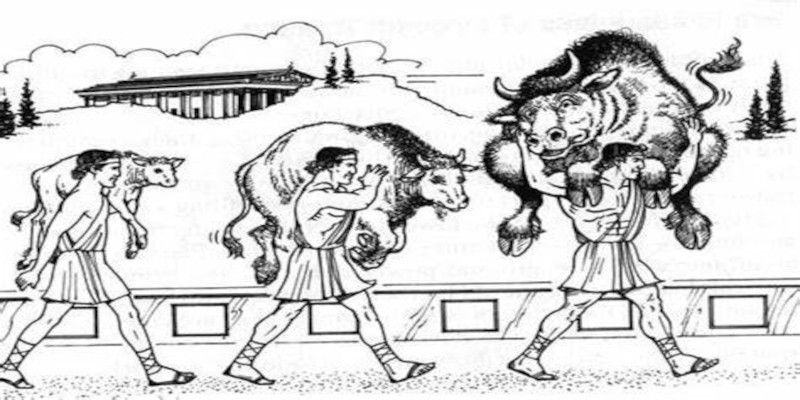 Illustration depicting the progressive overload principle based on lifting heavier weights.